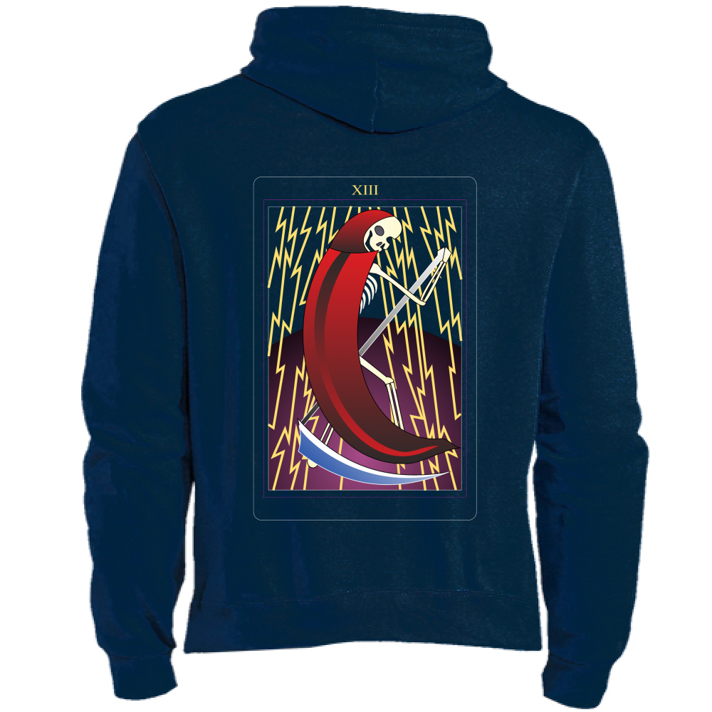 tarot death navy hoodie