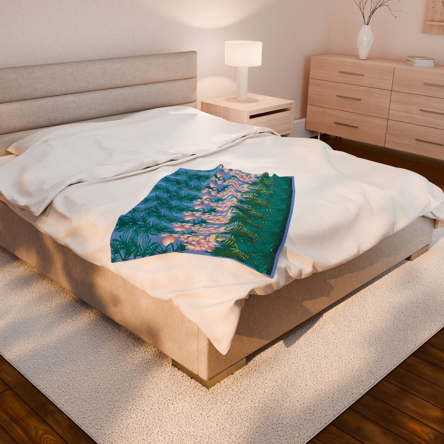 Tropical Stereogram Velveteen Plush Blanket