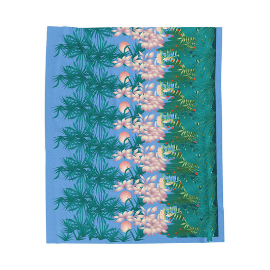 Tropical Stereogram Velveteen Plush Blanket